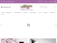 Tablet Screenshot of lavenderranch.com